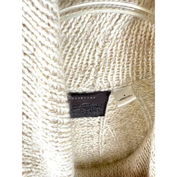 Anthropologie Guinivere Cowlneck Wool Blend Sweater w/ Pockets Cream NWT Sz S - Picture 4 of 9